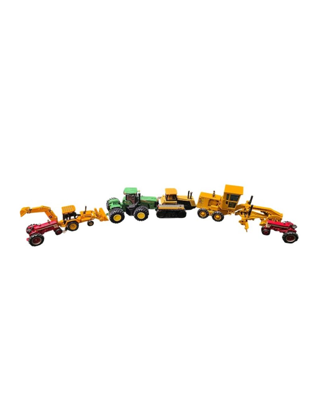 Vintage Diecast Farm Tractor Construction Vehicle Lot John Deere CAT Farmall ERT